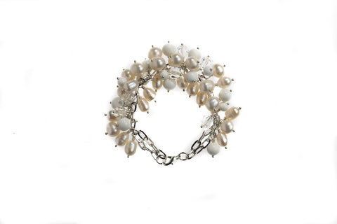 White Pearl & Shell Bracelet