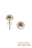 White Pearl Post Earrings