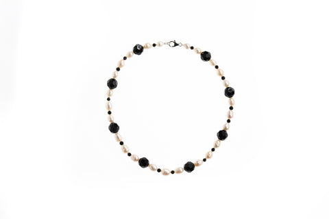 Onyx & Pearl Necklace
