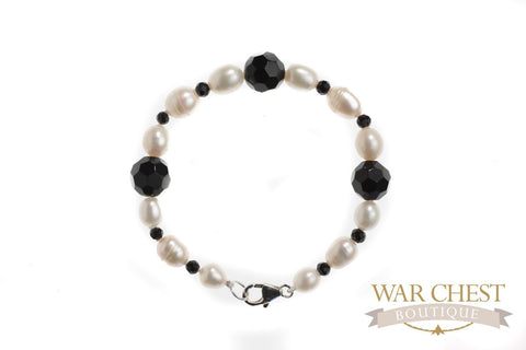 Onyx & Pearl Bracelet