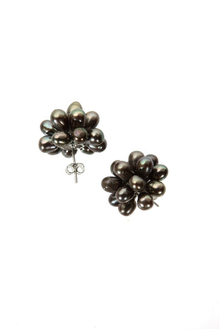 Pearl Bundle Earrings Black