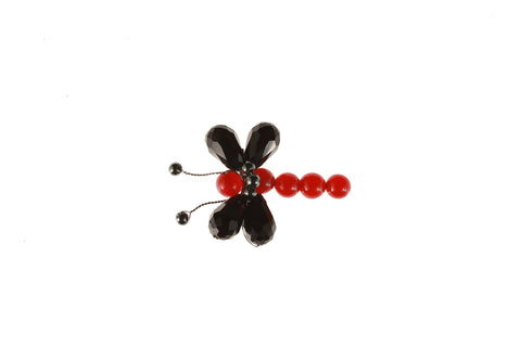 Dragonfly Brooch Red Agate
