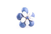 Pearl & Blue Stone Flower Ring