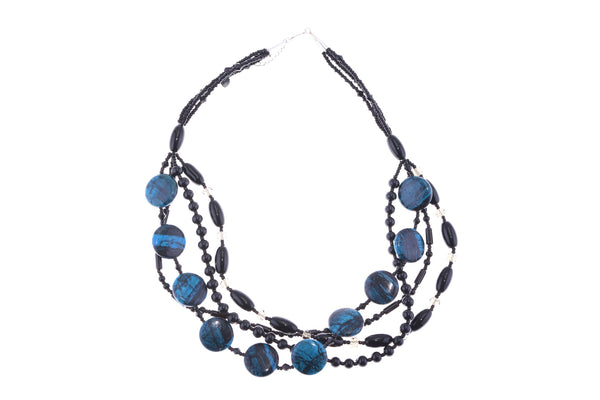 Azurite Malachite & Agate Neck