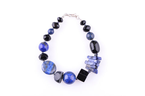 Lapis & Blue Agate Bracelet