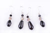 Black Agate Crystal Earrings