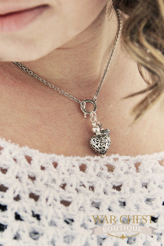 Dainty Heart Toggle Necklace