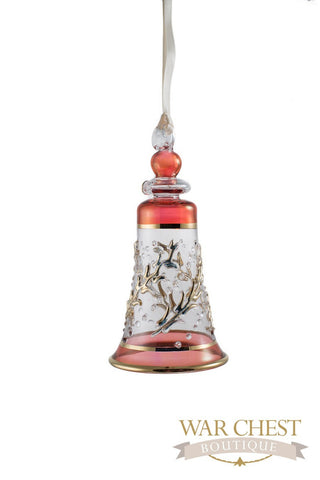 Bell Glass Ornament Red - Ornaments - WAR Chest Boutique