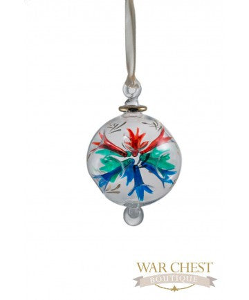 Spray Flower Glass Ornament Multi - Ornaments - WAR Chest Boutique