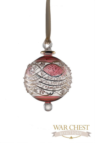 Round Raise Dot Glass Ornament Red - Ornaments - WAR Chest Boutique
