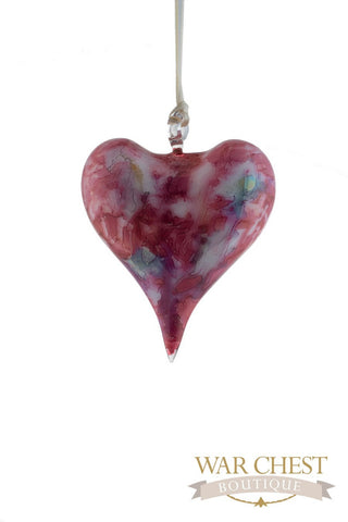 Ceramic Heart Ornament Red - Ornaments - WAR Chest Boutique