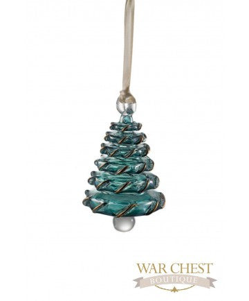 Small Glass Christmas Tree Ornament Green - Ornaments - WAR Chest Boutique
