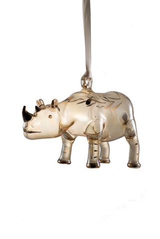 Rhino Ornament Yellow - Ornaments - WAR Chest Boutique