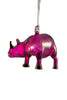 Rhino Ornament Purple - Ornaments - WAR Chest Boutique