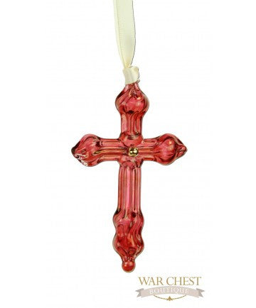 Small Glass Cross Red - Ornaments - WAR Chest Boutique