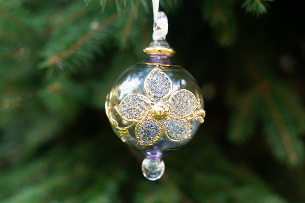Flower Ball Blue & Gold