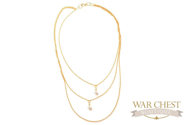 3 Tier Sparkle Globe Necklace