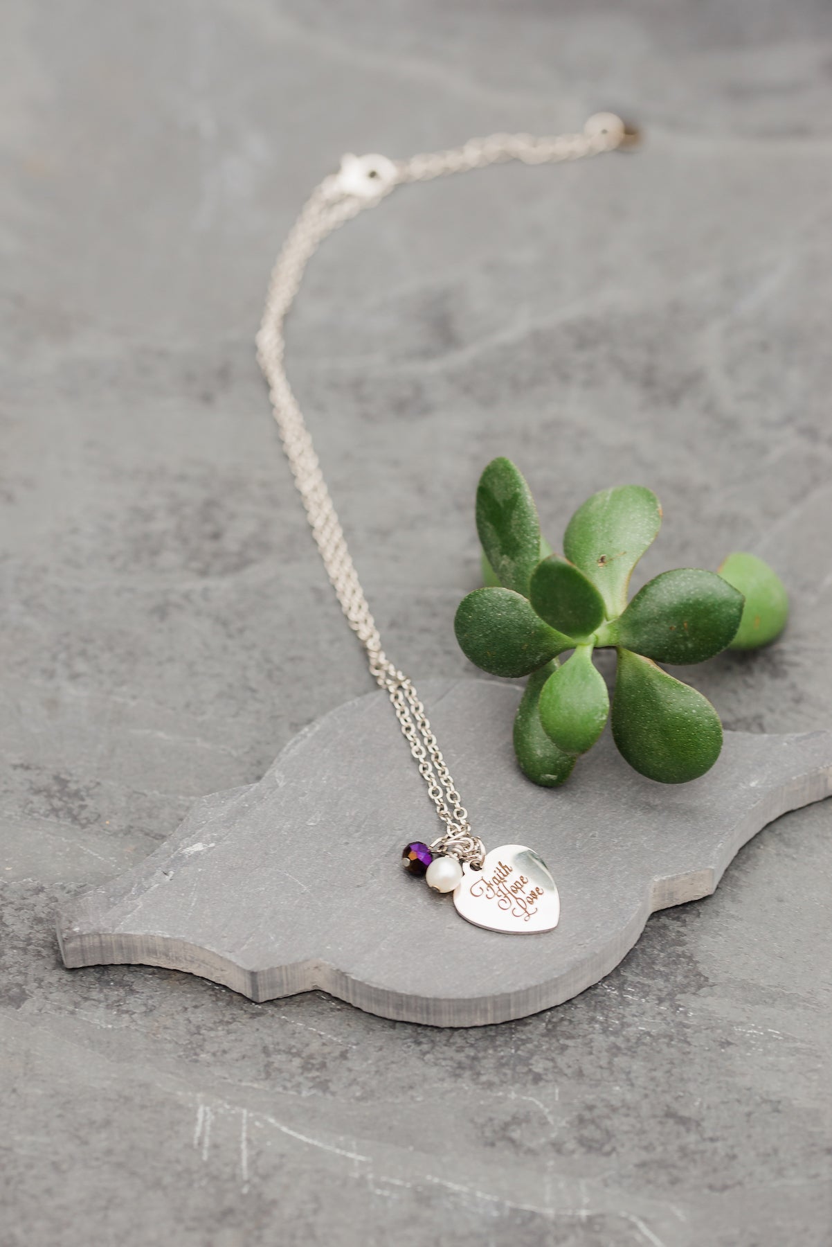 Faith Hope Love Necklace – WAR Chest Boutique - Main Image