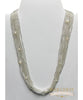 White Seed Bead Glam Necklace