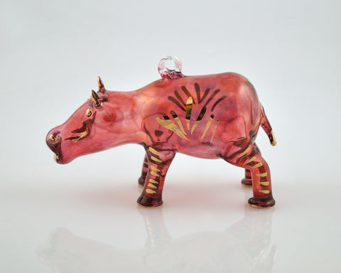 Hippo Ornament Red - Ornaments - WAR Chest Boutique