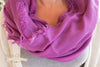 Orchid Infinity Fringe Scarf