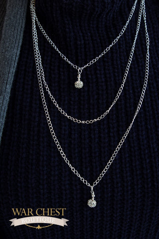 Silver Sparkle Globe Necklace