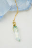Long Mint Crystal Necklace