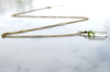 Long Mint Crystal Necklace