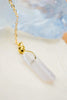Long White Crystal Necklace