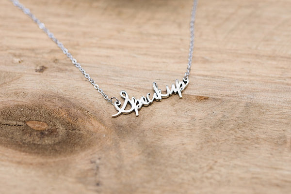 Sterling Speak Up Necklace