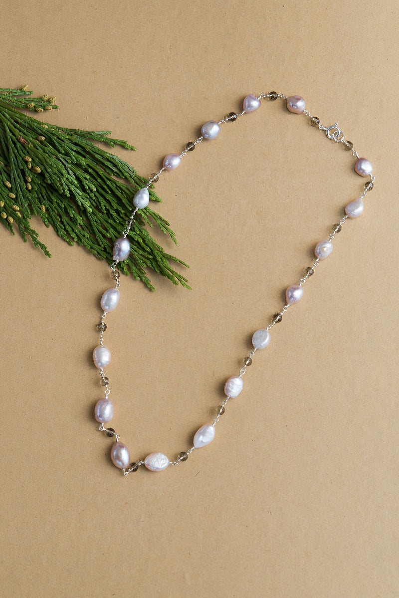 Pearl & Crystal Necklace For Sale | Luxiere Fashion & Jewellery