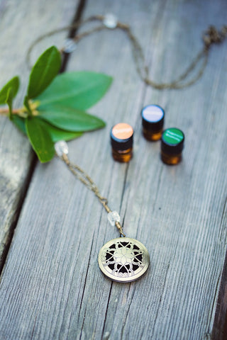 Brass Diffuser Necklace