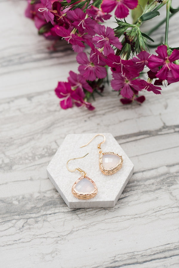 Bezel Drop Earrings for Women - Jewelry - WAR Chest Boutique