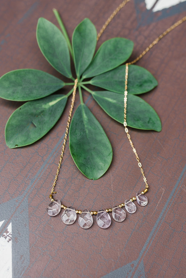 Faceted Amethyst Necklace for Women - Jewelry - WAR Chest Boutique