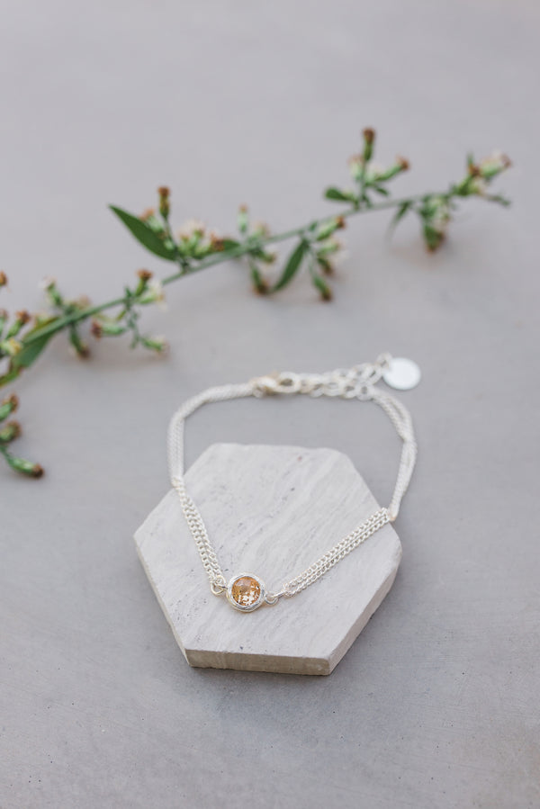Champagne Bezel Bracelet for Women - Jewelry - WAR Chest Boutique