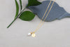 Pearl and WAR Charm Gold Necklace
