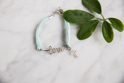 Cross of Love Suede Bracelet