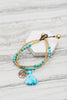 Double Turquoise Tassel Bracelet