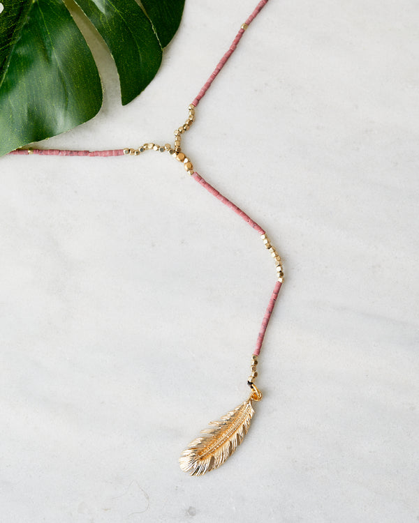 Pink Rondelle Necklace for Women - Jewelry - WAR Chest Boutique