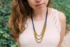 Navy Rings of Gold Necklace