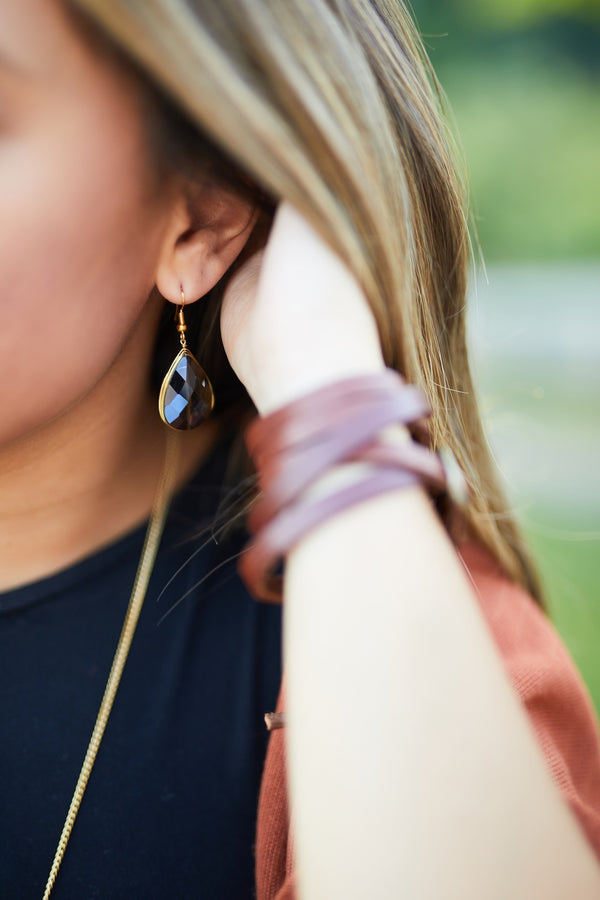 Wrapped Faceted Earring for Women - Jewelry - WAR Chest Boutique