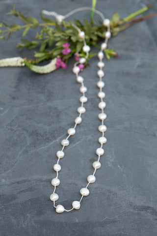 Pressed Pearl Necklace