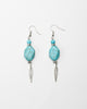 Turquoise & Feather Earrings for Women - Jewelry - WAR Chest Boutique