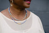 Teal Blue Rondelle Necklace for Women - Jewelry - WAR Chest Boutique