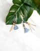 Dusty Blue Bar and Tassel Earrings for Women - Jewelry - WAR Chest Boutique