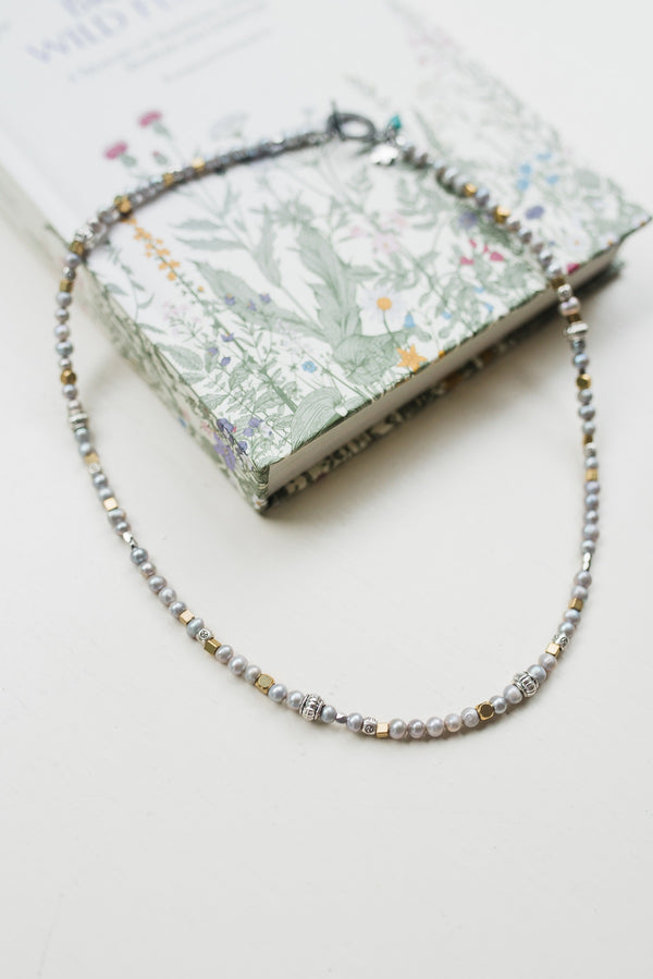 Perpetual Silver Pearl Necklace - Jewelry - WAR Chest Boutique