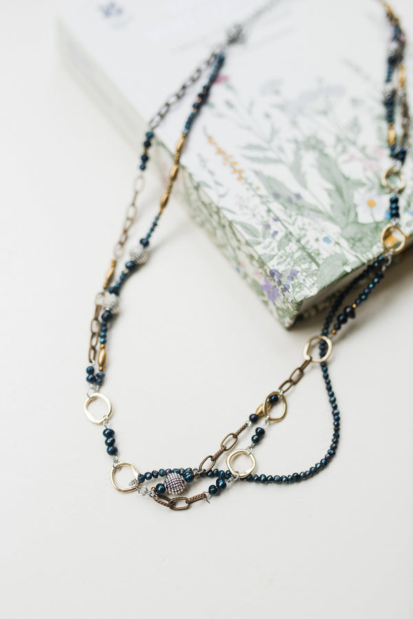 Mixed Metal Asymmetrical Necklace for Women - Jewelry - WAR Chest Boutique
