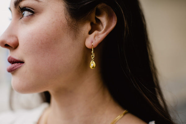 Tiny Teardrop Pearl Earrings