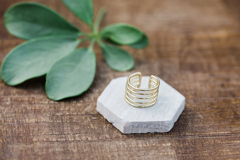 Gold Coil Ring for Women - Jewelry - WAR Chest Boutique