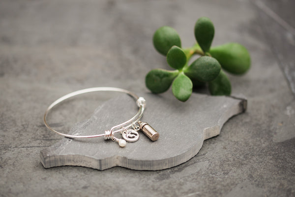 Pray For WAR Babies Silver Bangle - Jewelry - WAR Chest Boutique